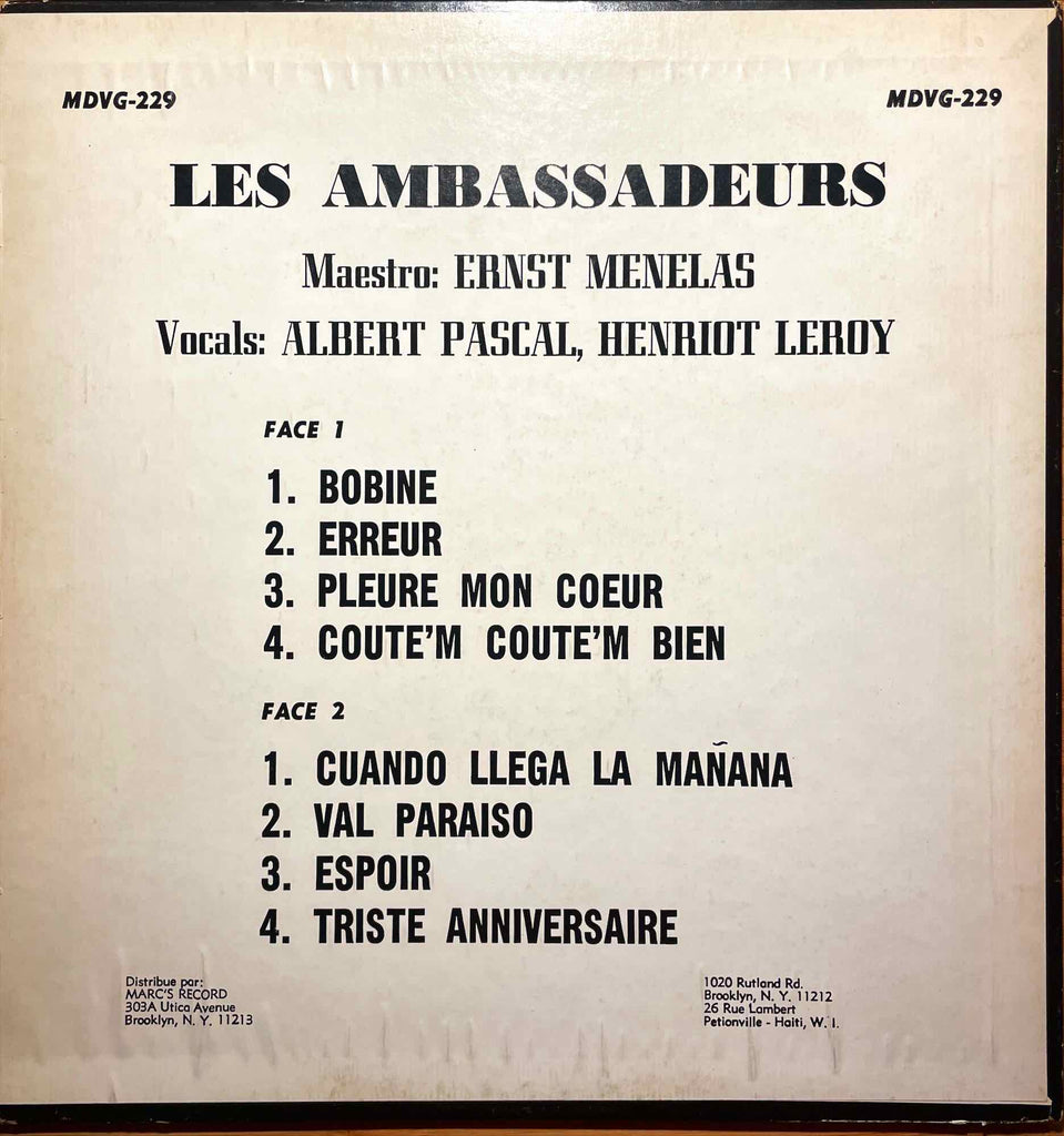 Les Ambassadeurs – Bobine LP sleeve image back