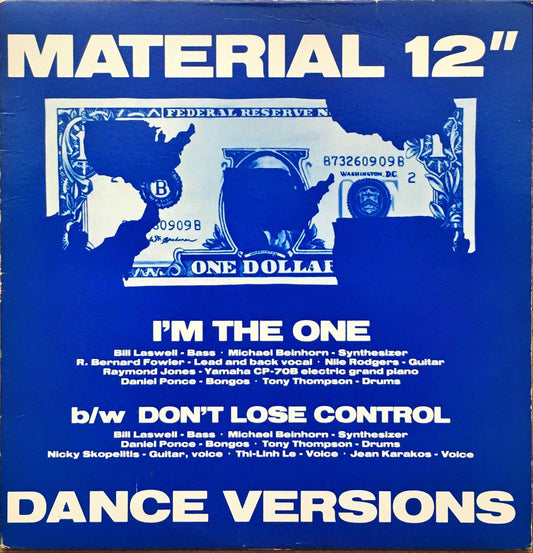 Material – I'm The One-12inch single sleeve image front