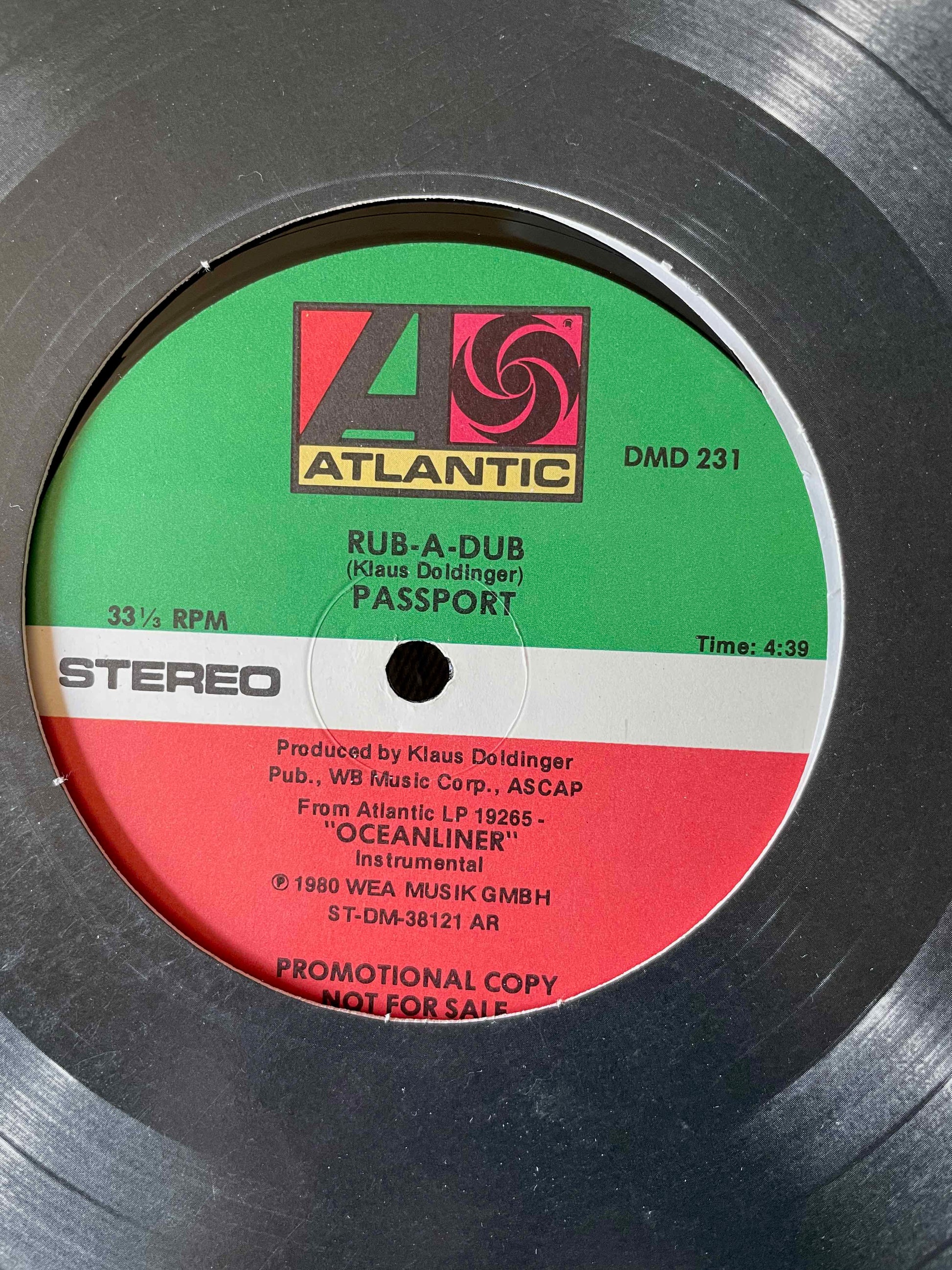Passport  – Rub-A-Dub 12inch label image front