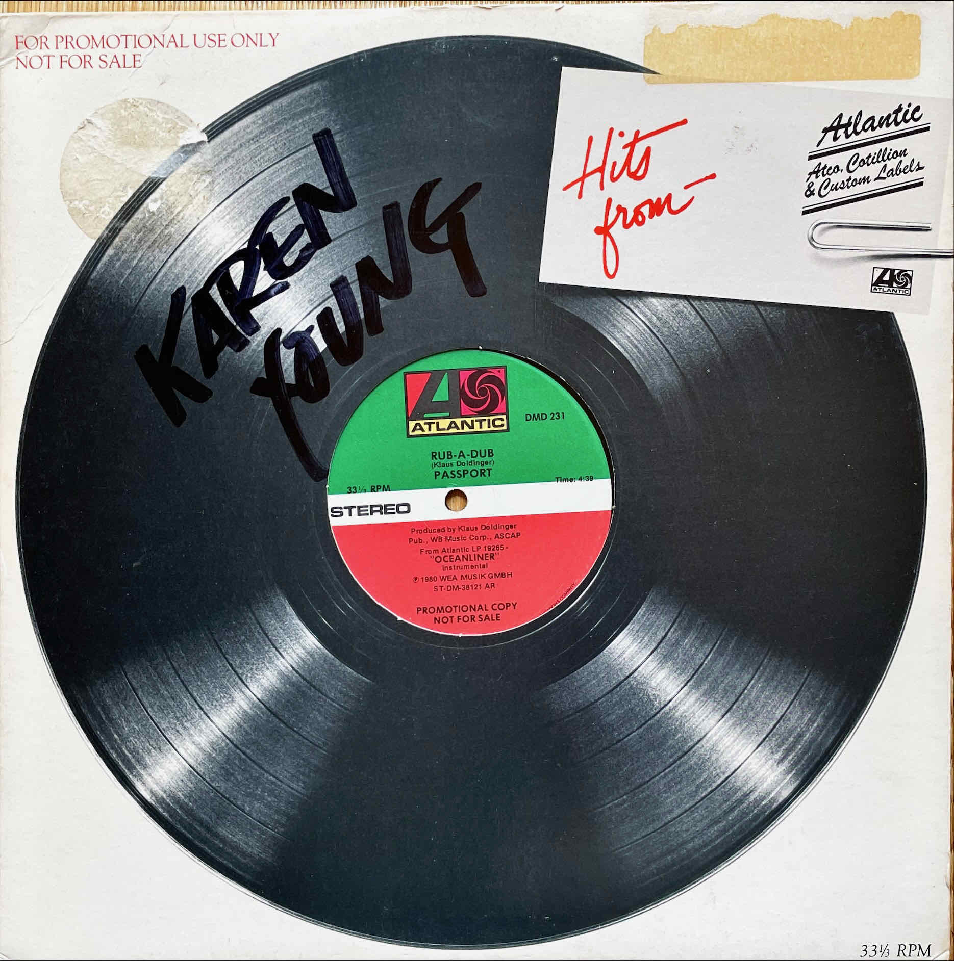 Passport  – Rub-A-Dub 12inch sleeve image back