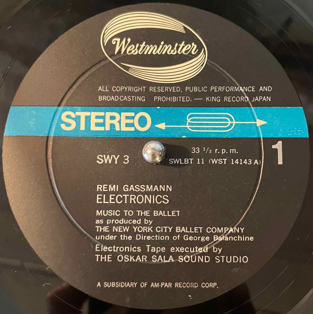 Remi Gassmann / Oskar Sala – Electronics / Five Improvisations On Magnetic Tape LP label 1 image