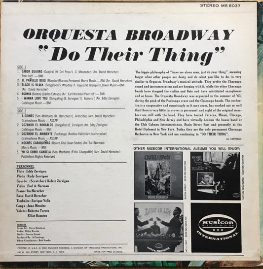Orquesta Broadway – Do Their Thing - monads records