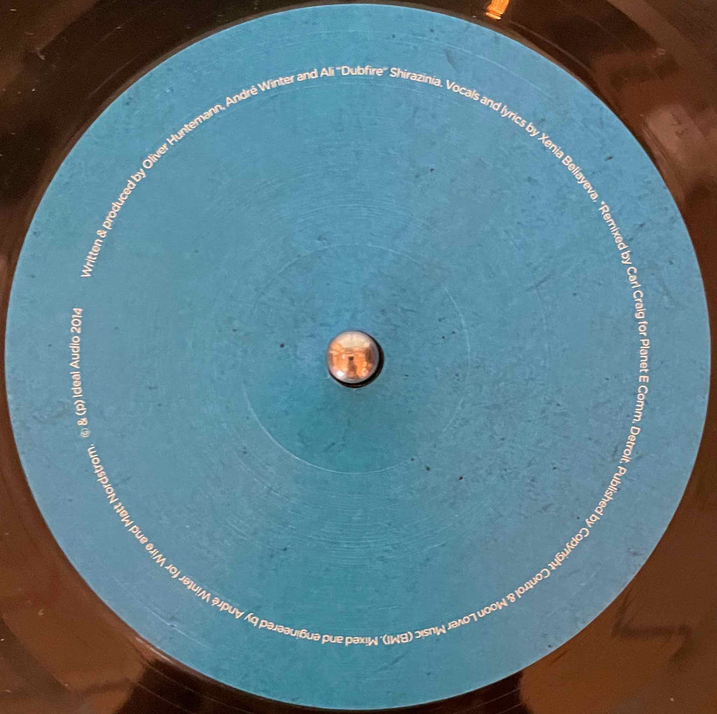 Dubfire & Oliver Huntemann Feat. Xenia Beliayeva – Agua 12 inch single Label image front