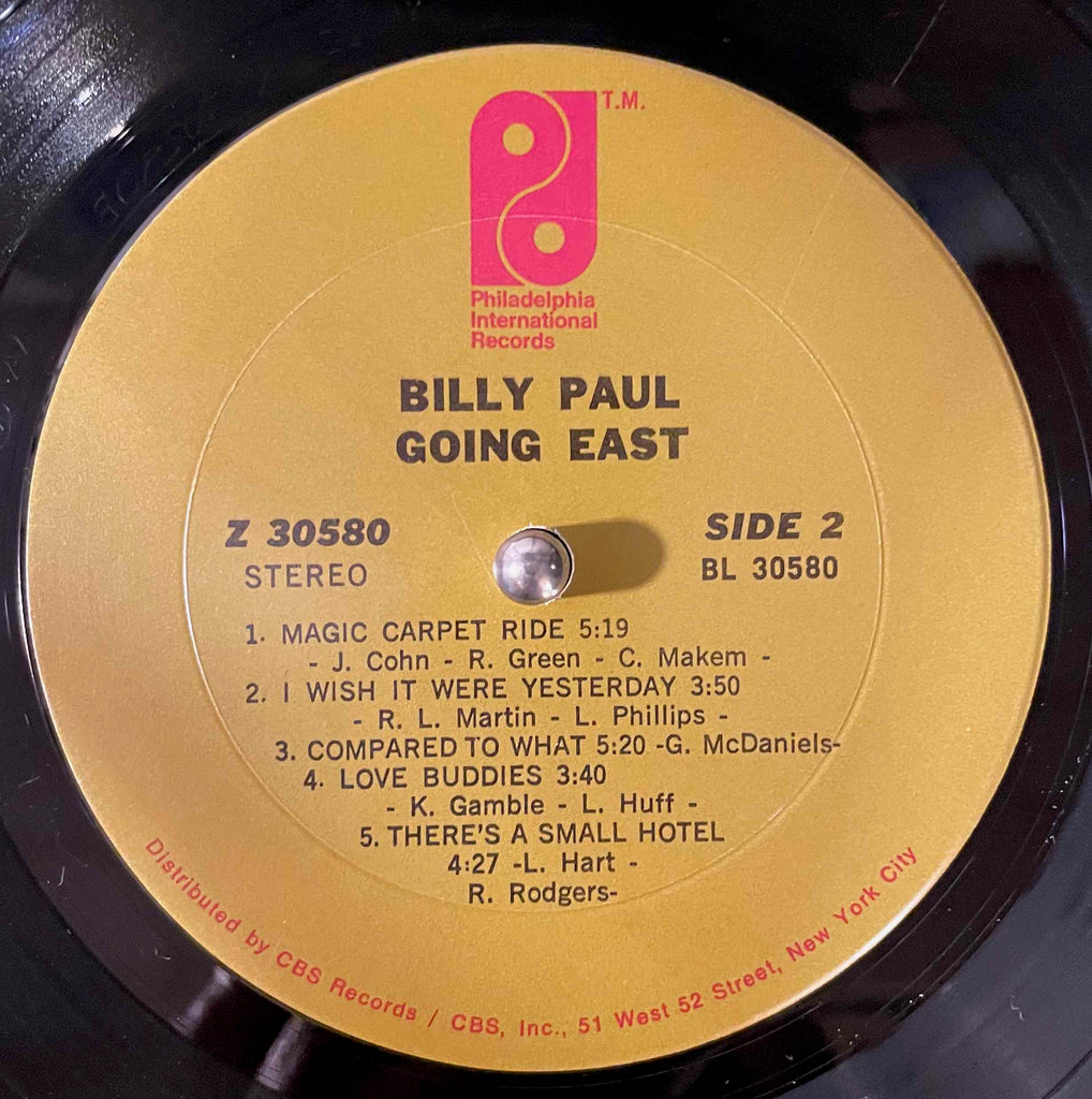 Billy Paul – Going East LP Label image back