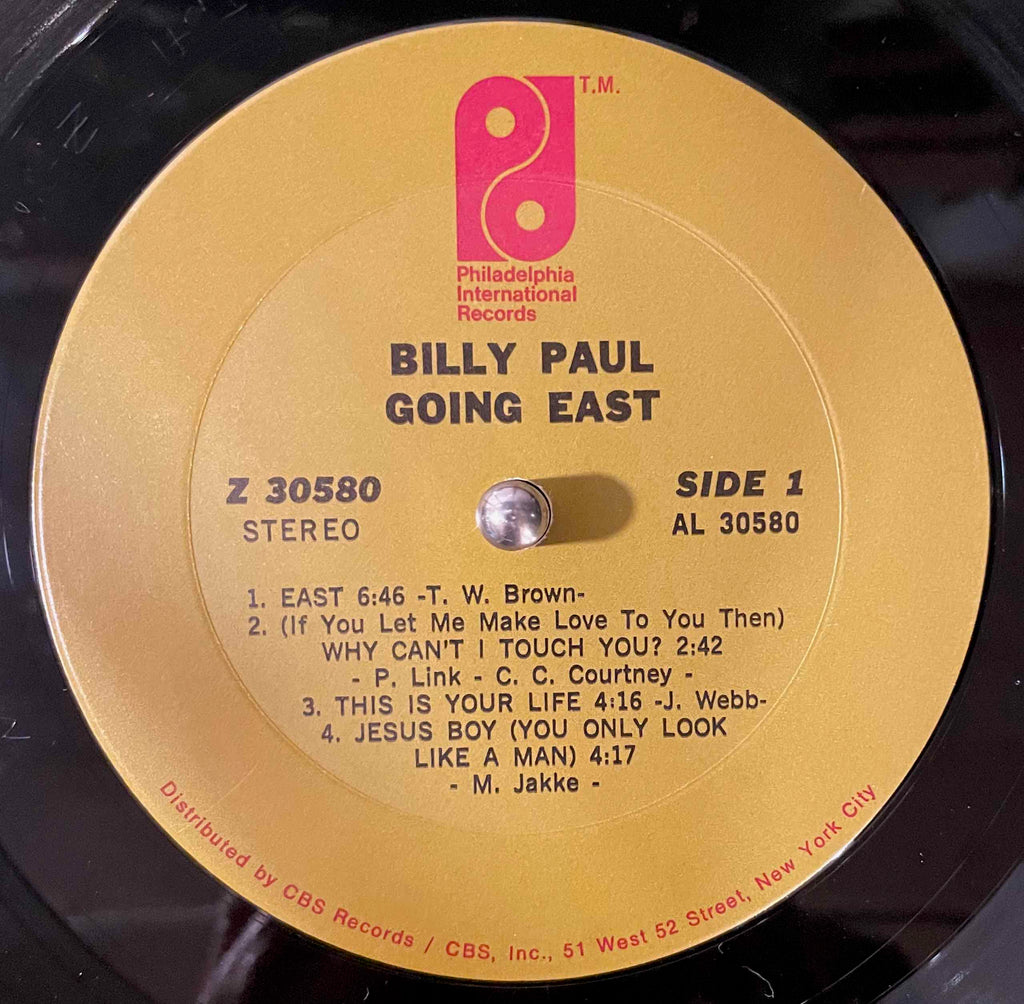 Billy Paul – Going East LP Label image front