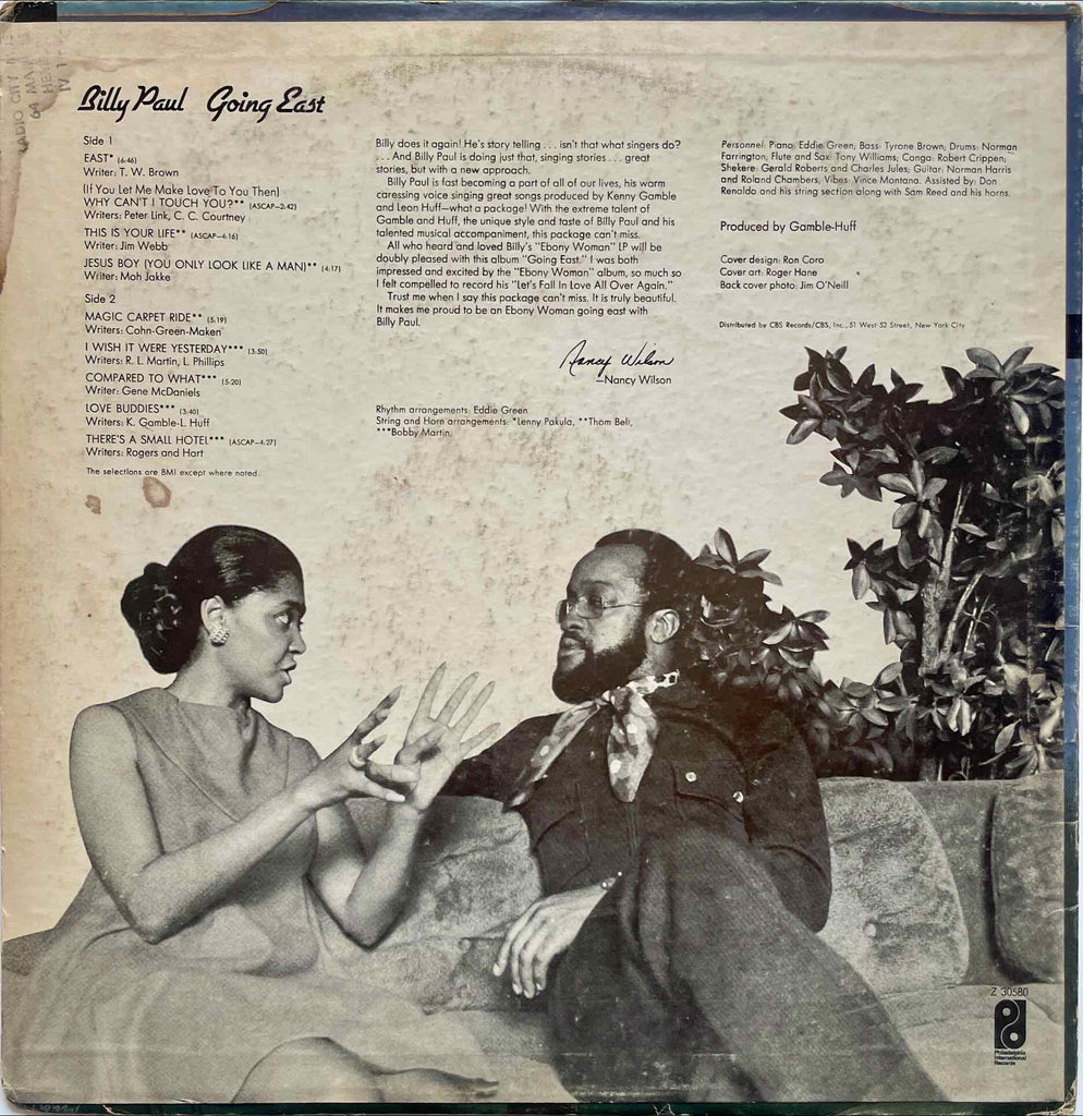 Billy Paul – Going East LP Sleeve image back