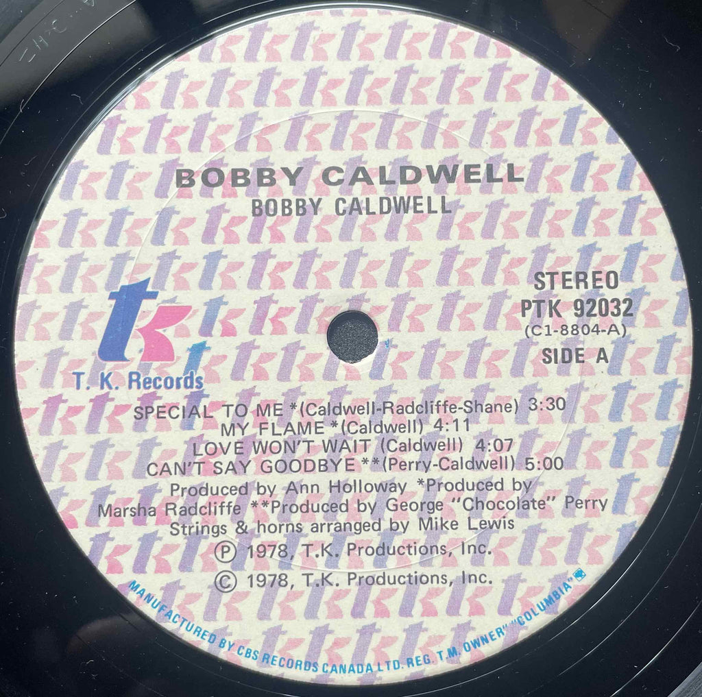 Bobby Caldwell – Bobby Caldwell LP Label image front