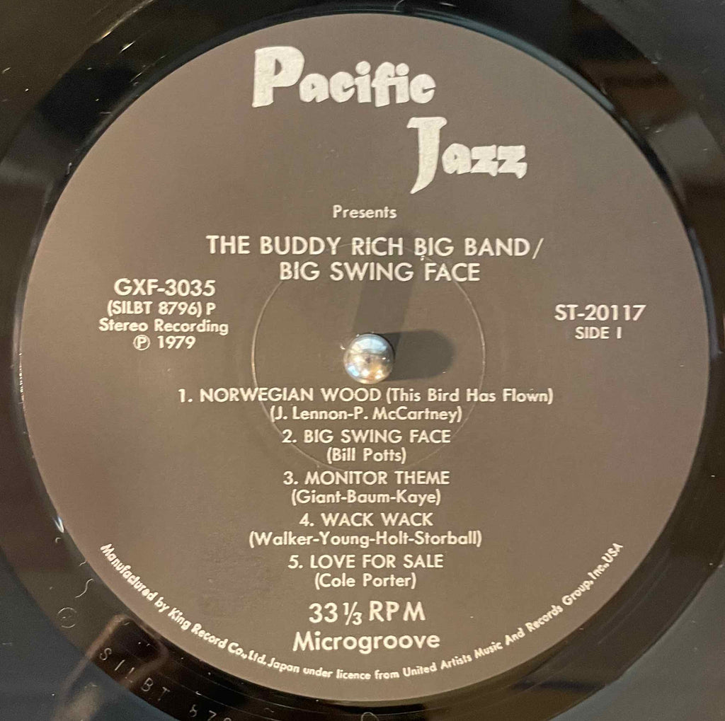 The Buddy Rich Big Band – Big Swing Face LP label image front
