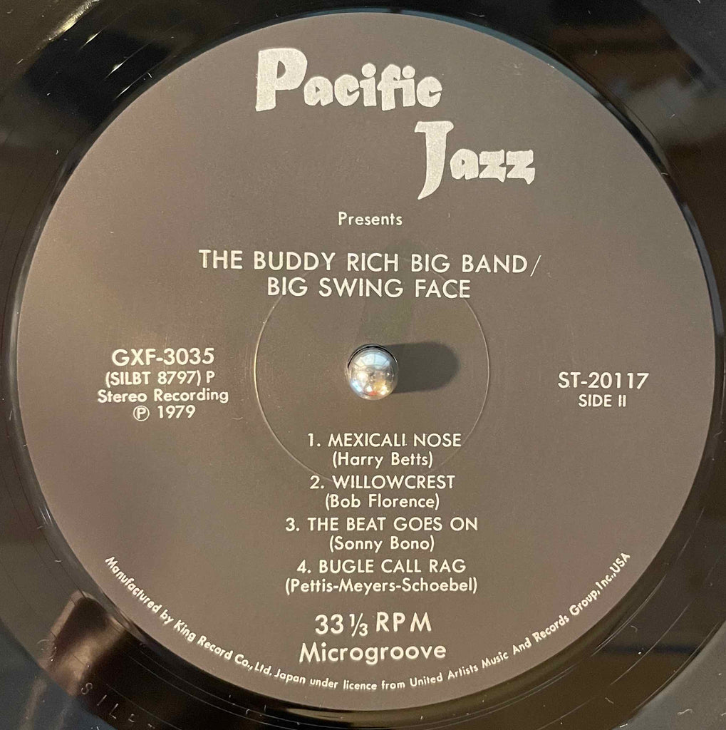 The Buddy Rich Big Band – Big Swing Face LP label image back