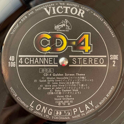 CD-4 Sound Orchestra - CD-4 Golden Screen Theme LP label image side 2