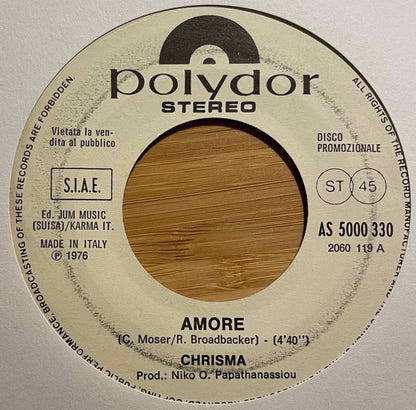 Chrisma-Amore 7" single label image front