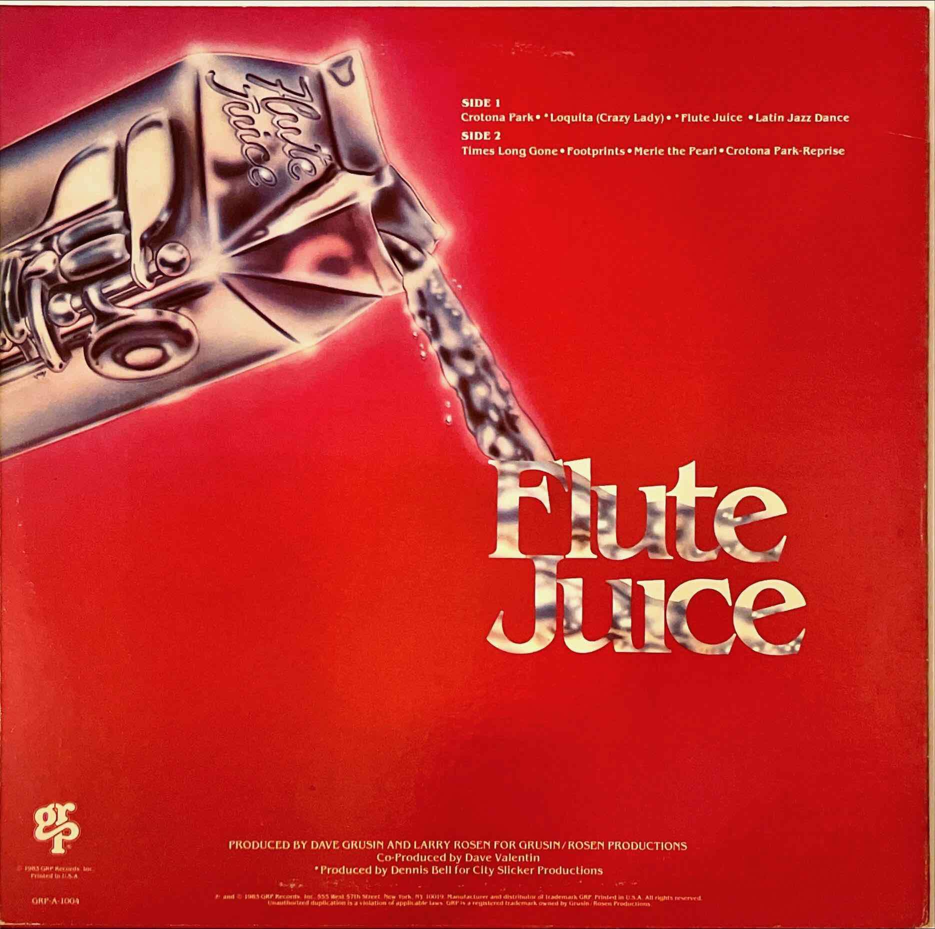 Dave Valentin – Flute Juice LP sleeve image back