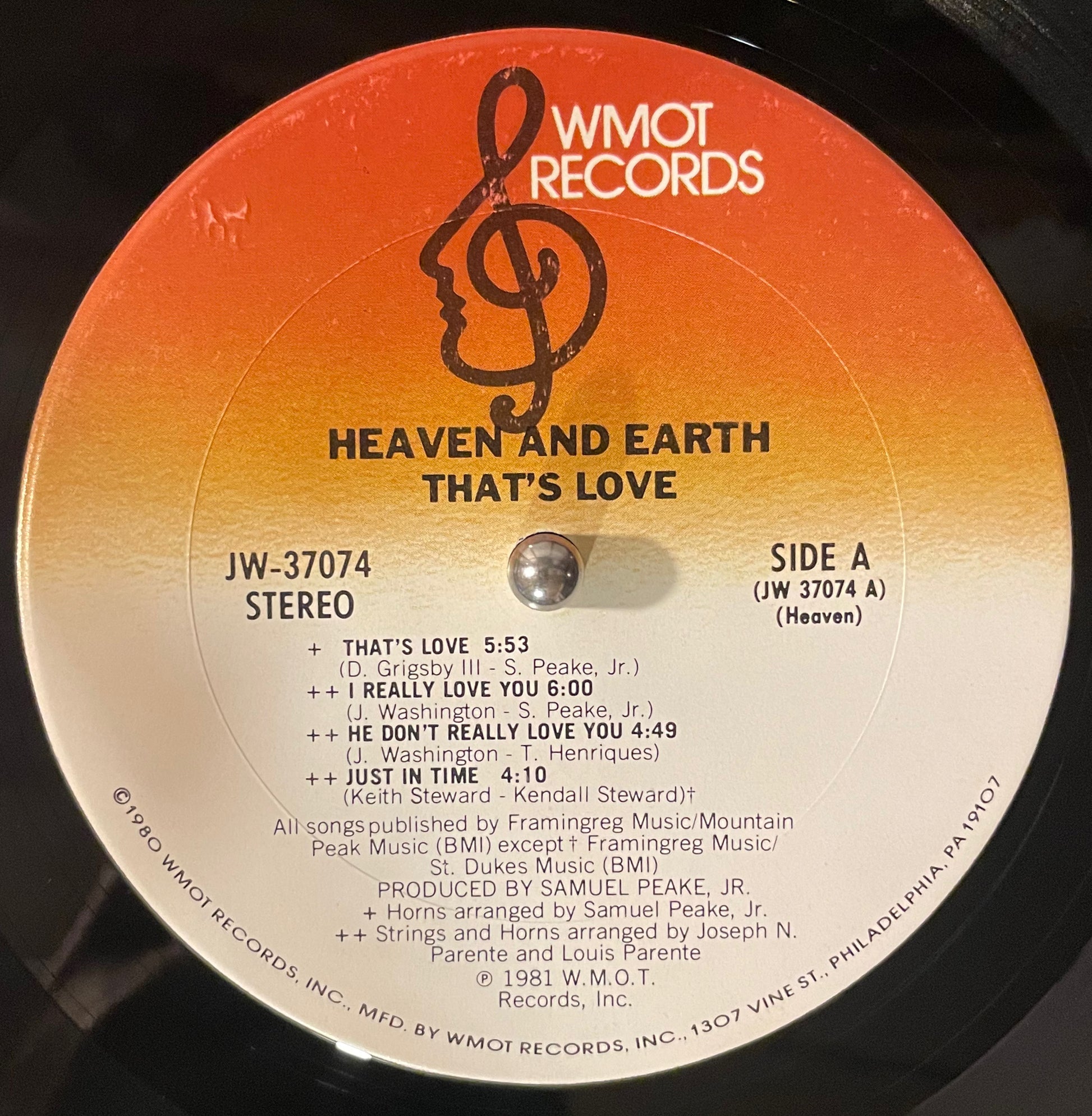 Heaven And Earth ‎– That's Love LP label image front