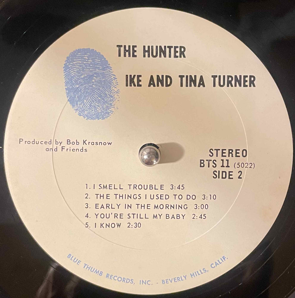 Ike & Tina Turner – The Hunter LP label image back