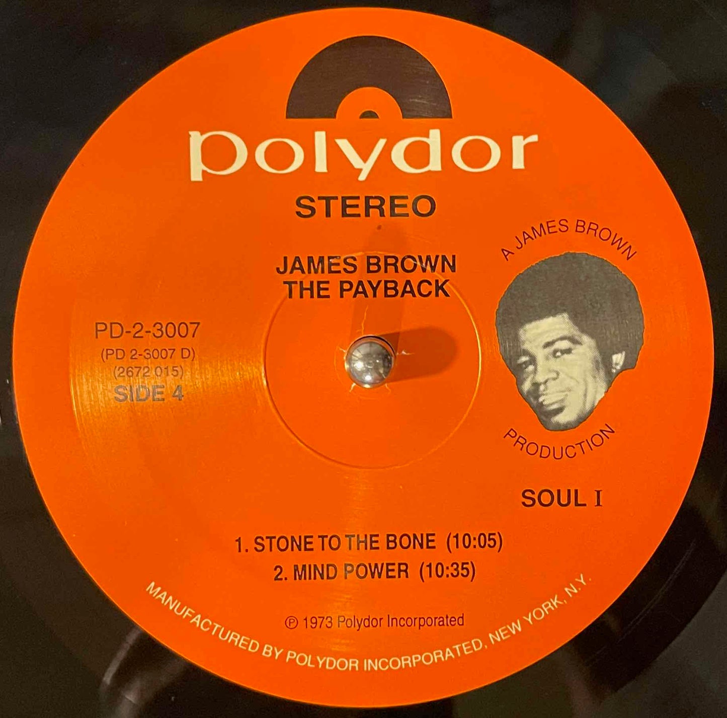 James Brown – The Payback LP label image side 4