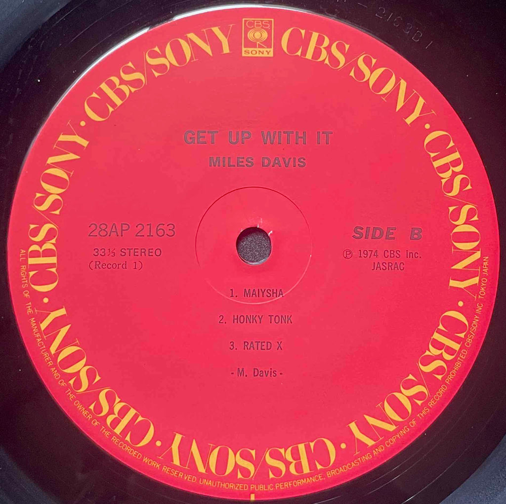 Miles Davis – Get Up With It LP label image Side B