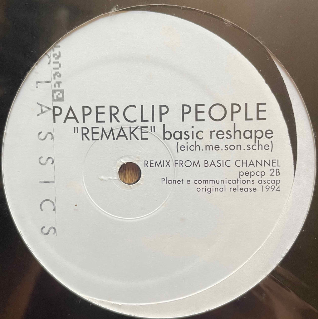 Paperclip People ‎– Throw / Remake (Basic Reshape) 12 inch single Label image back