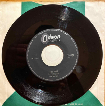 The Beatles - 抱きしめたい = I Want To Hold Your Hand / こいつ = This Boy 7 inch single label back