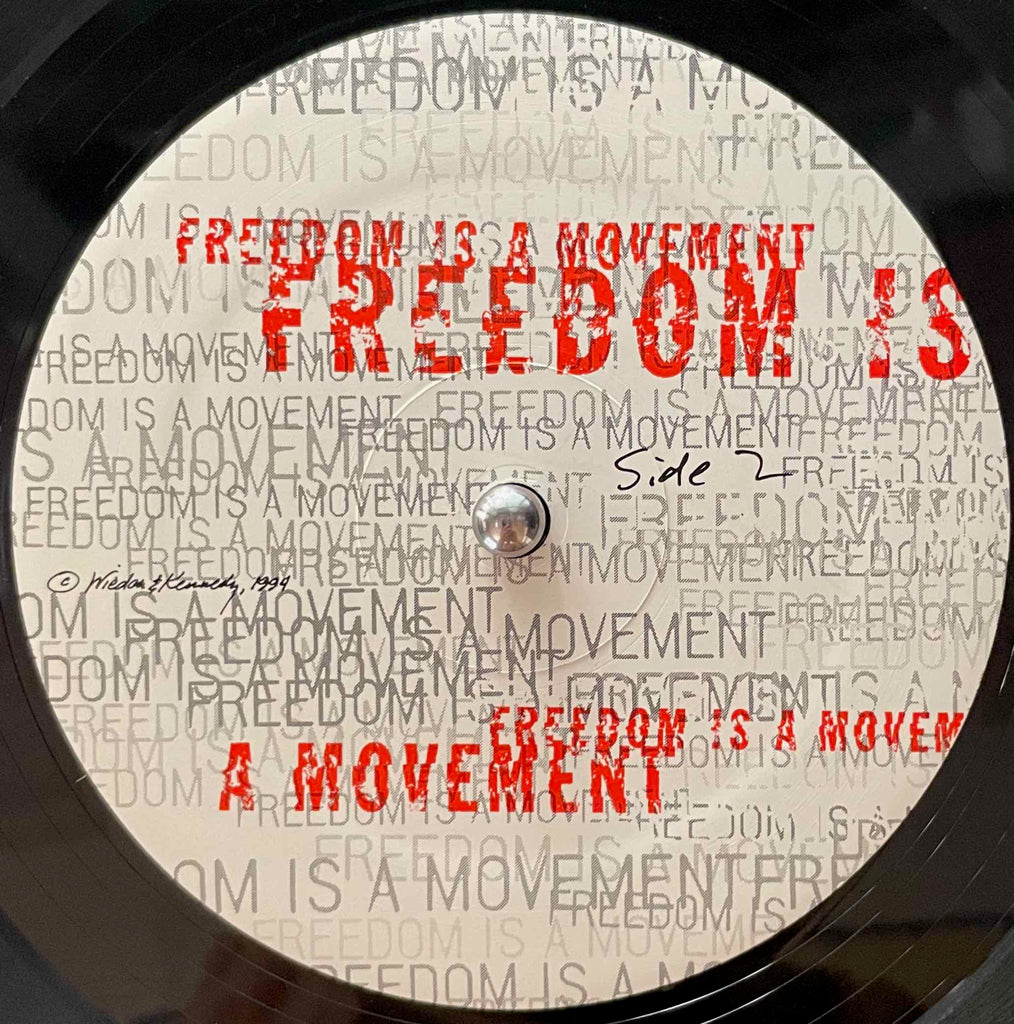 Various – Freedom Is A Movement 12 inch single Label image back