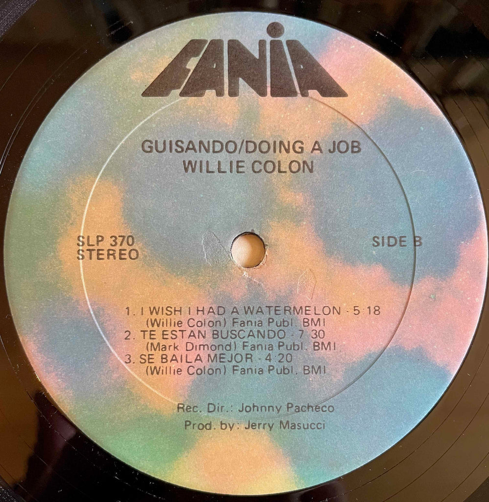 Willie Colon – Guisando/Doing A Job LP label image back