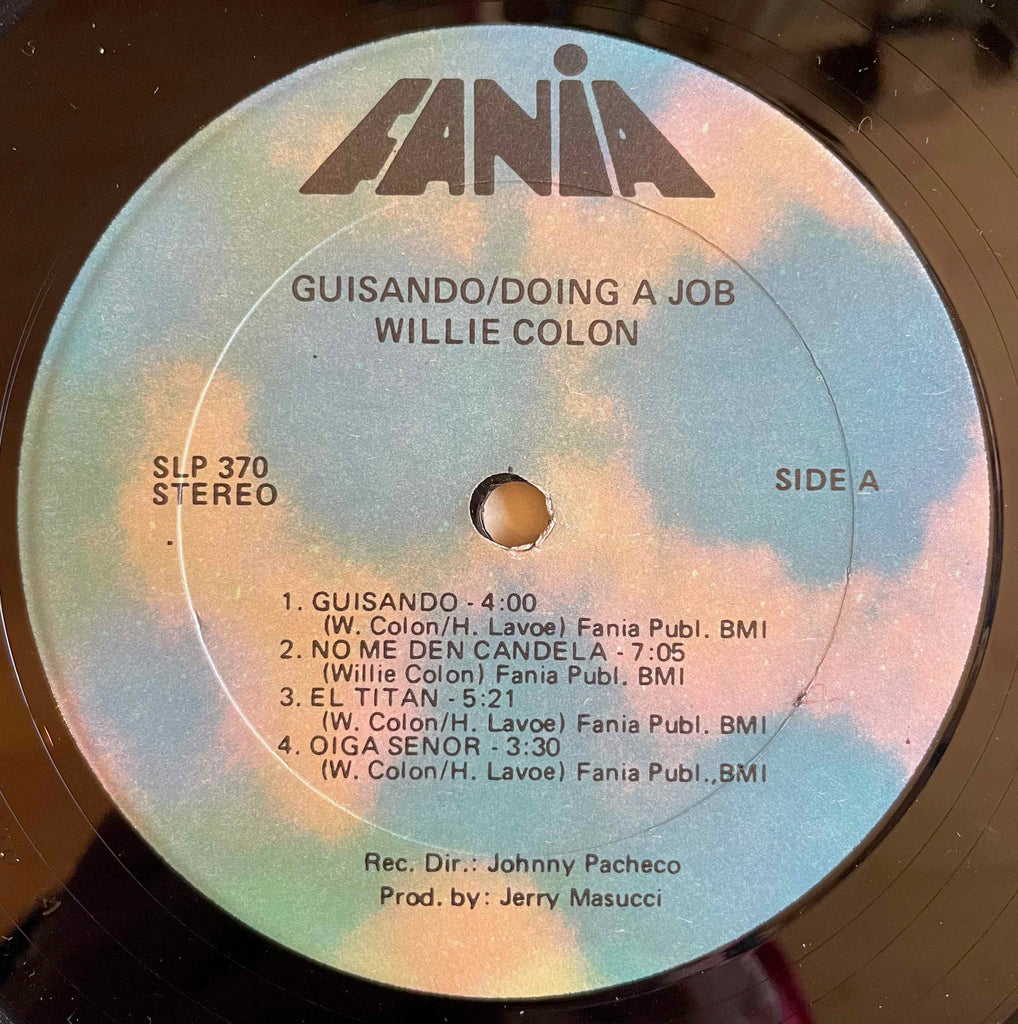 Willie Colon – Guisando/Doing A Job LP label image front