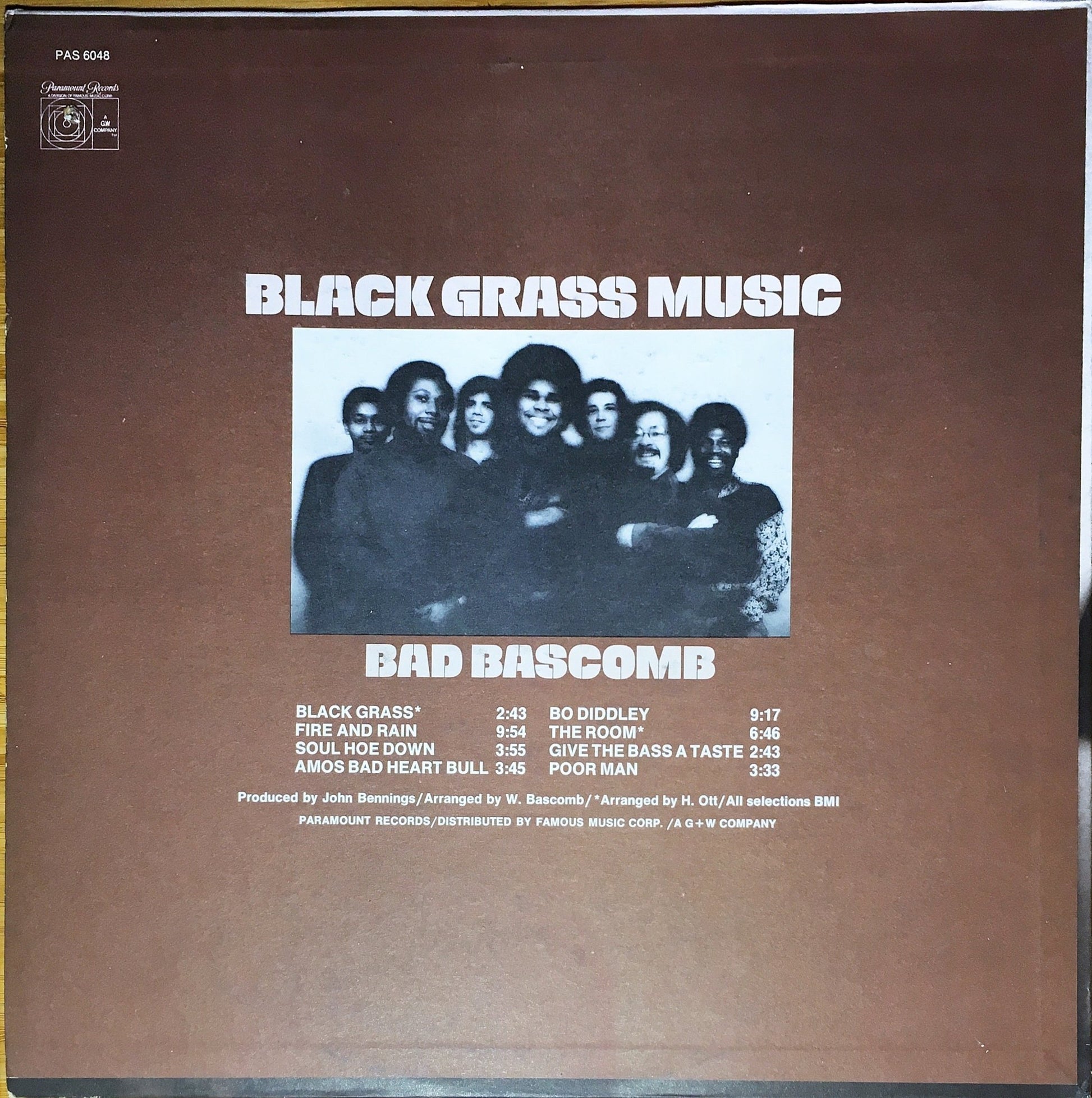 Bad Bascomb ‎– Black Grass Music - monads records