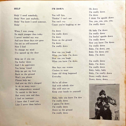 The Beatles = ビートルズ– Help! / I'm Down = ヘルプ / アイム・ダウン 7 inch single sleeve image inside left
