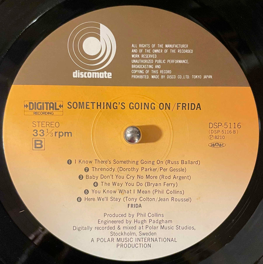 Frida – Something's Going On LP label image back