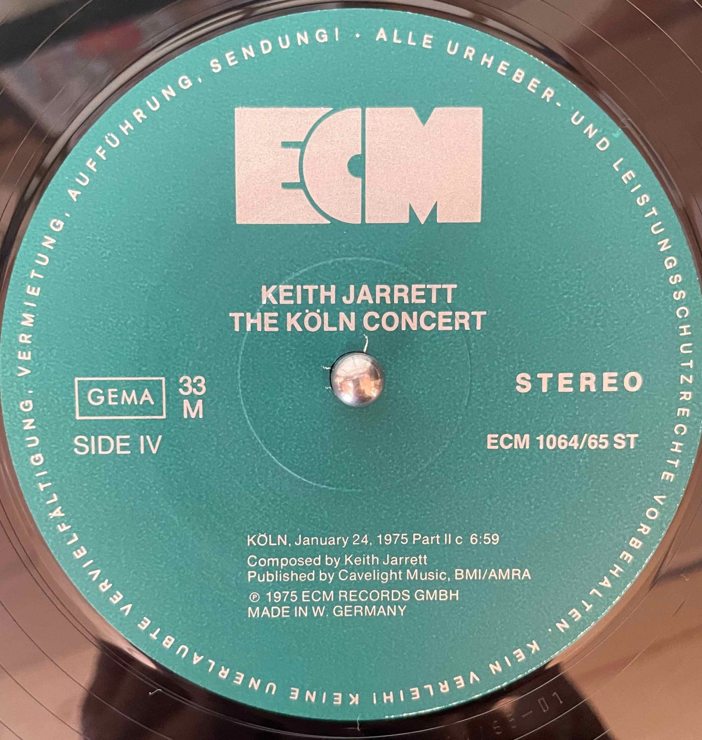 Keith Jarrett – The Koln Concert LP Label image side 4