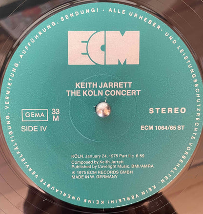 Keith Jarrett – The Koln Concert LP Label image side 4