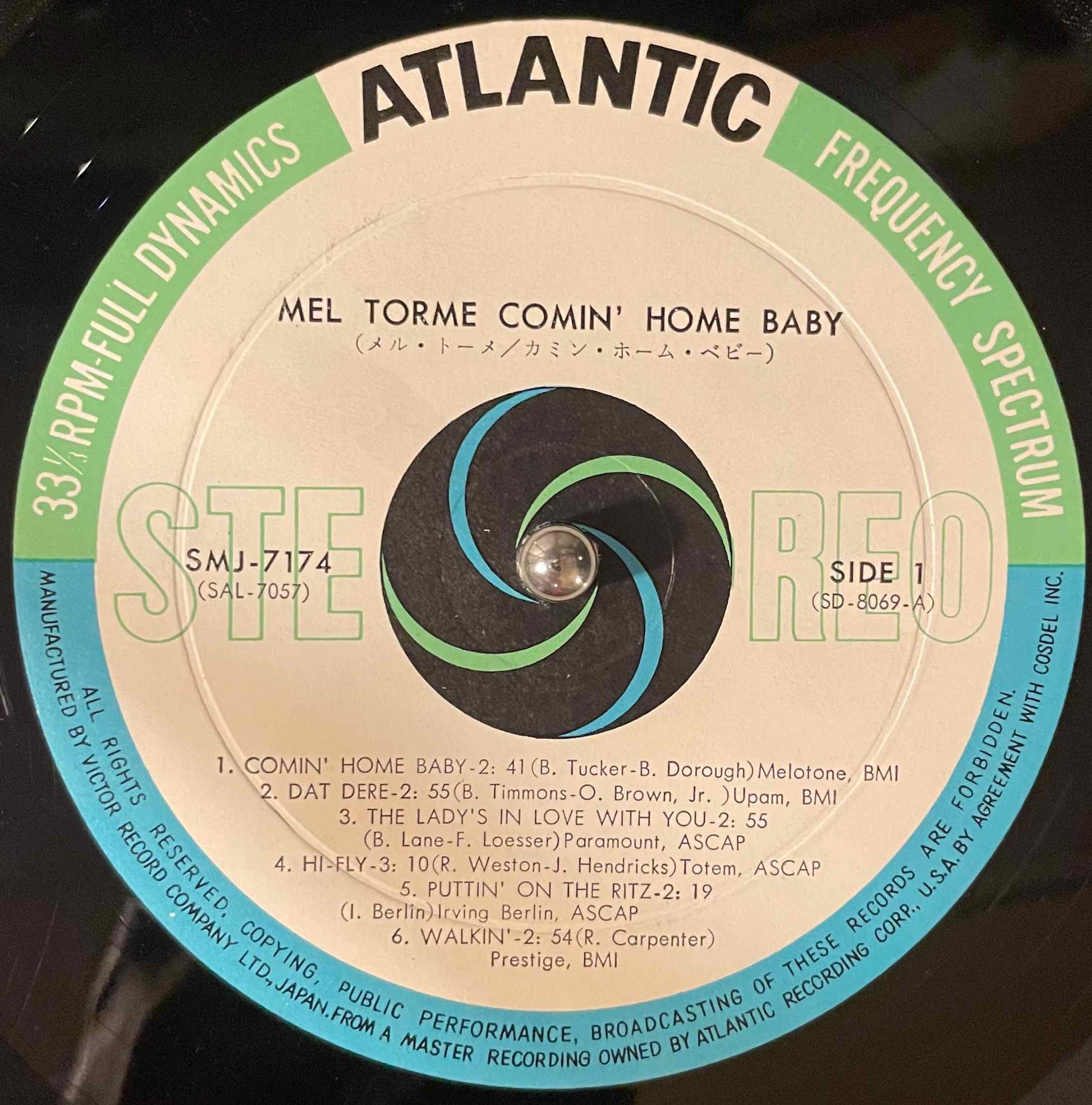 Mel Torme – Comin' Home Baby! LP label image back