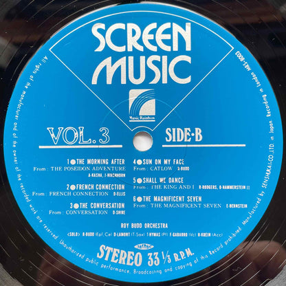 Roy Budd And His Orchestra – Screen Music Vol. 3 LP Label image back