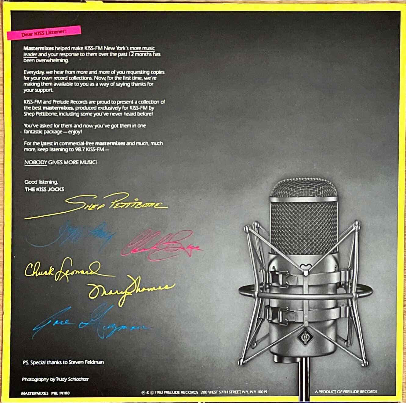 Various – 98.7 Kiss FM Presents Shep Pettibone's Mastermixes LP sleeve image back