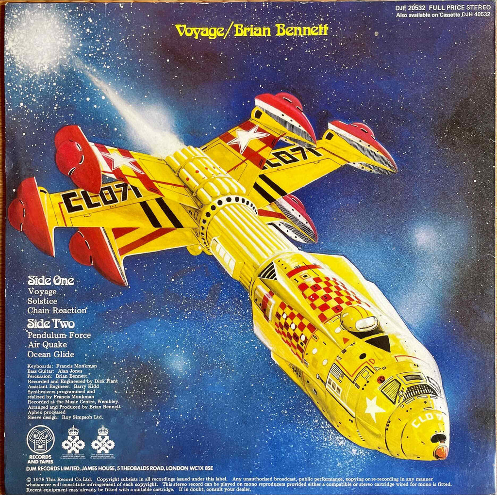 Brian Bennett ‎– Voyage (A Journey Into Discoid Funk) LP sleeve image back