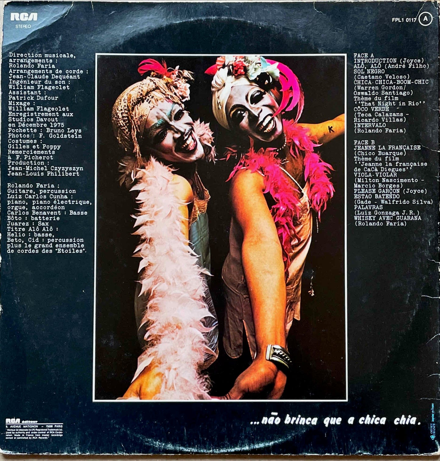 Rolando Faria & Luiz Antonio ‎– Meu Coração É Um Pandeiro Ou... LP sleeve image back