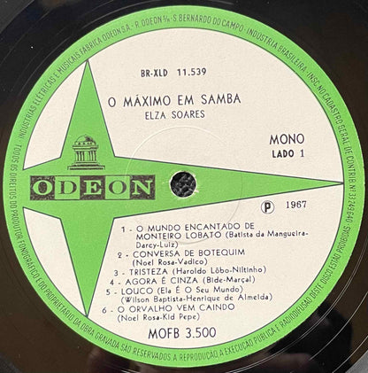 Elza Soares ‎– O Máximo Em Samba label image 1