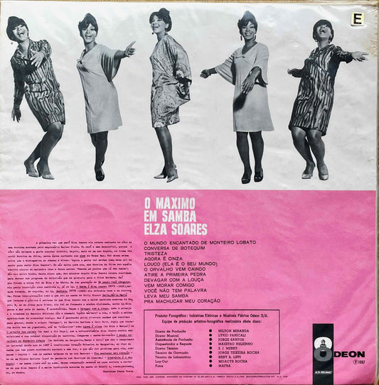 Elza Soares – O Máximo Em Samba sleeve image back