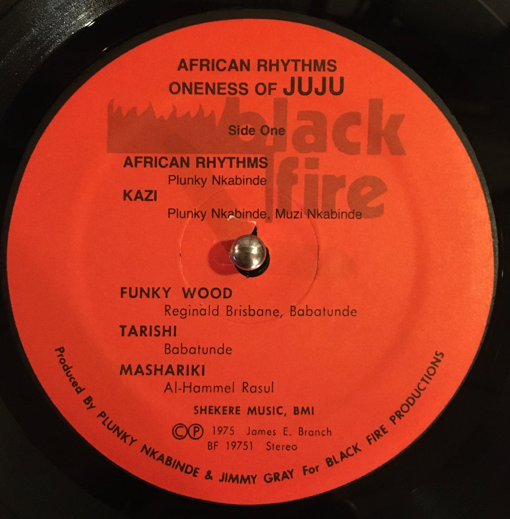 Oneness Of Juju ‎– African Rhythms LP label image front