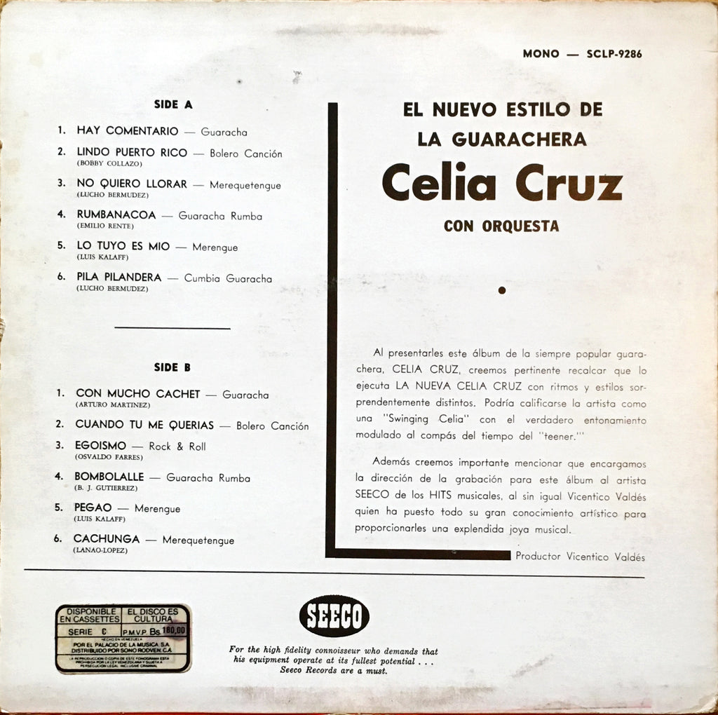 Celia Cruz ‎– El Nuevo Estilo De La Guarachera