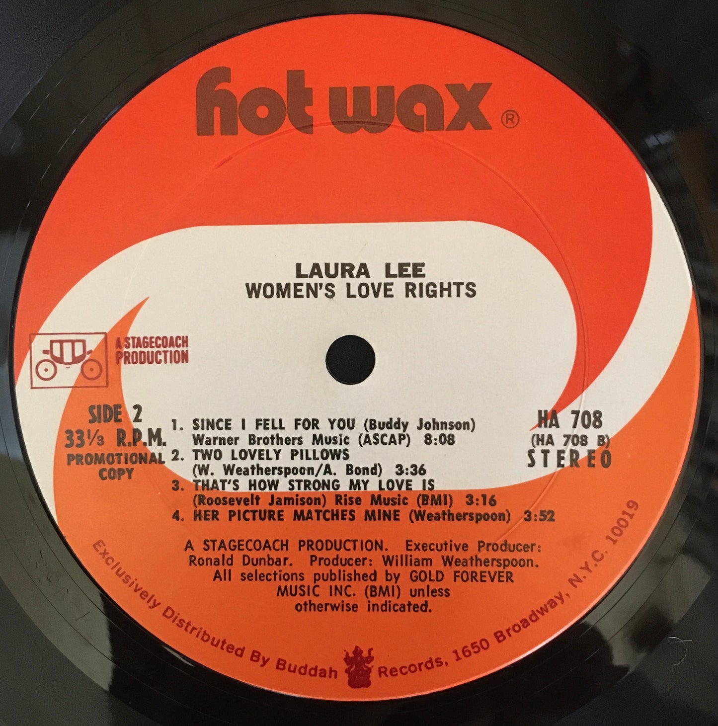 Laura Lee ‎– Women's Love Rights LP label image side 2