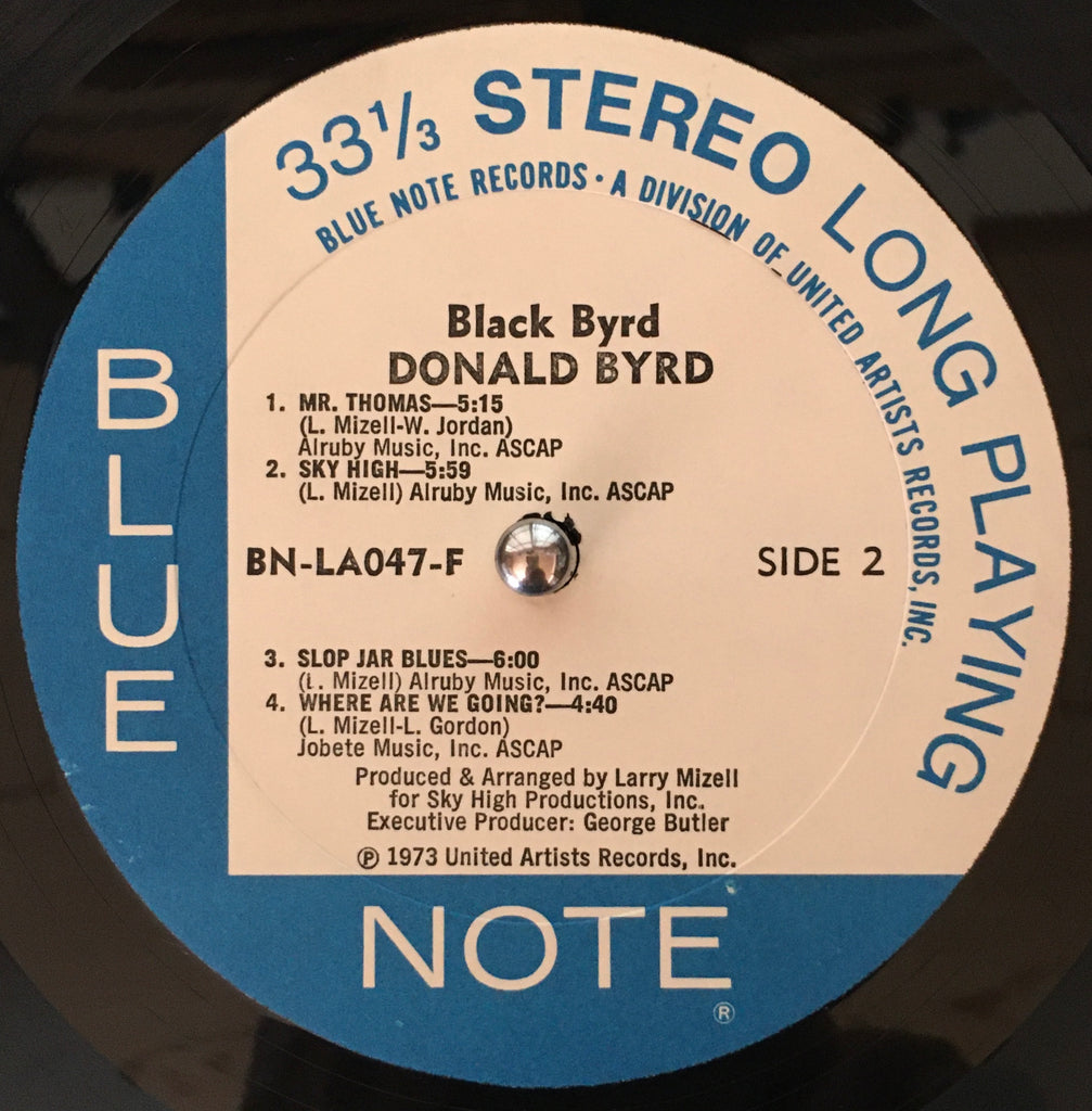 Donald Byrd ‎– Black Byrd label image side 2