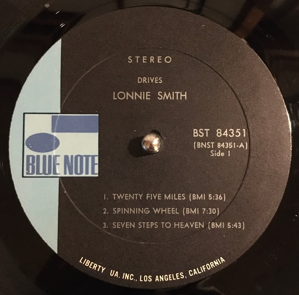 Lonnie Smith ‎– Drives LP label image side 1