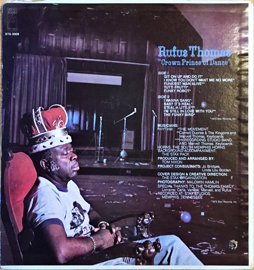Rufus Thomas ‎– Crown Prince Of Dance LP sleeve image back