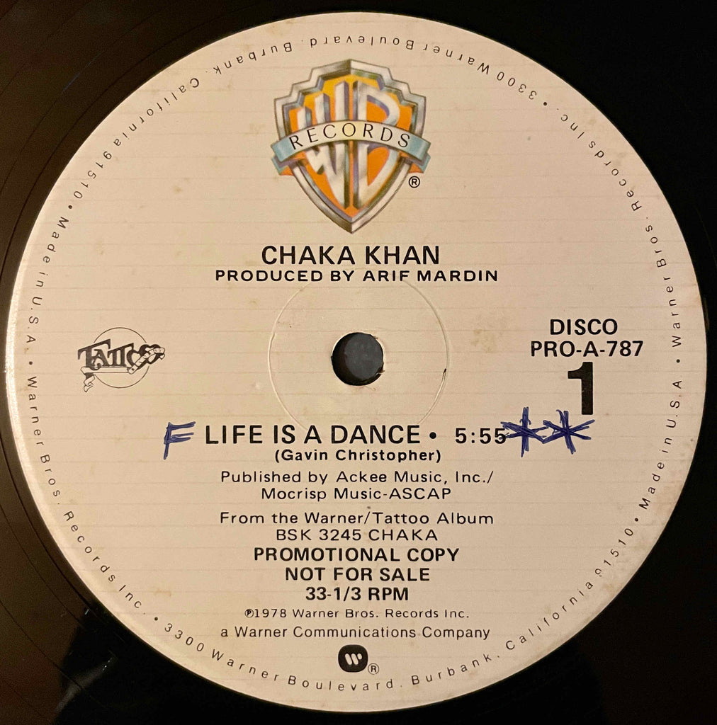 Chaka Khan ‎– Life Is A Dance / Some Love 12inch single image front