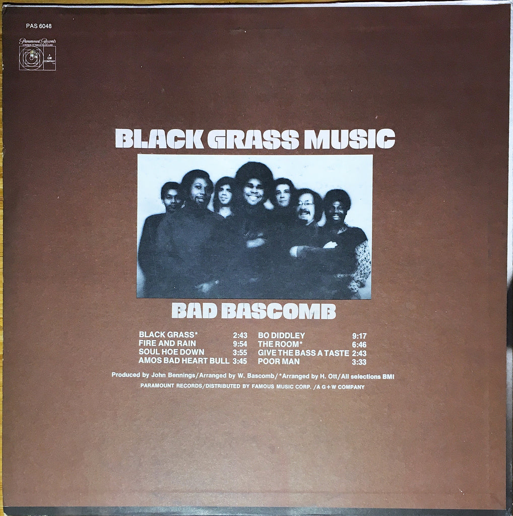 Bad Bascomb ‎– Black Grass Music - monads records
