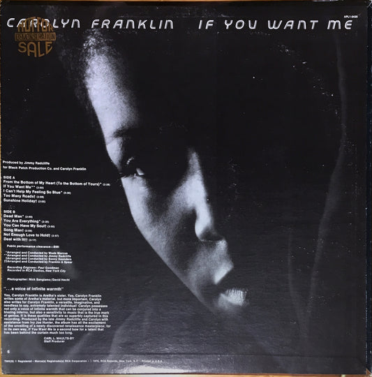 Carolyn Franklin – If You Want Me - monads records