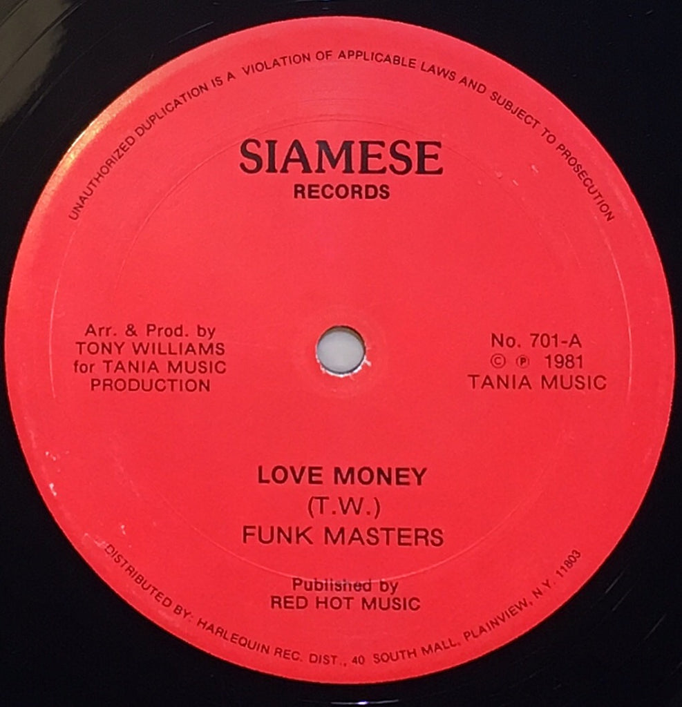 Funk Masters / Bo Kool ‎– Love Money / (Money) No Love - monads records