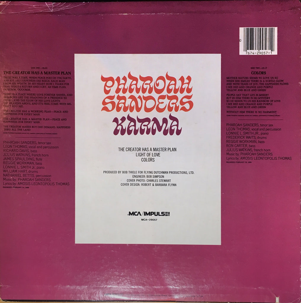 Pharoah Sanders ‎– Karma - monads records