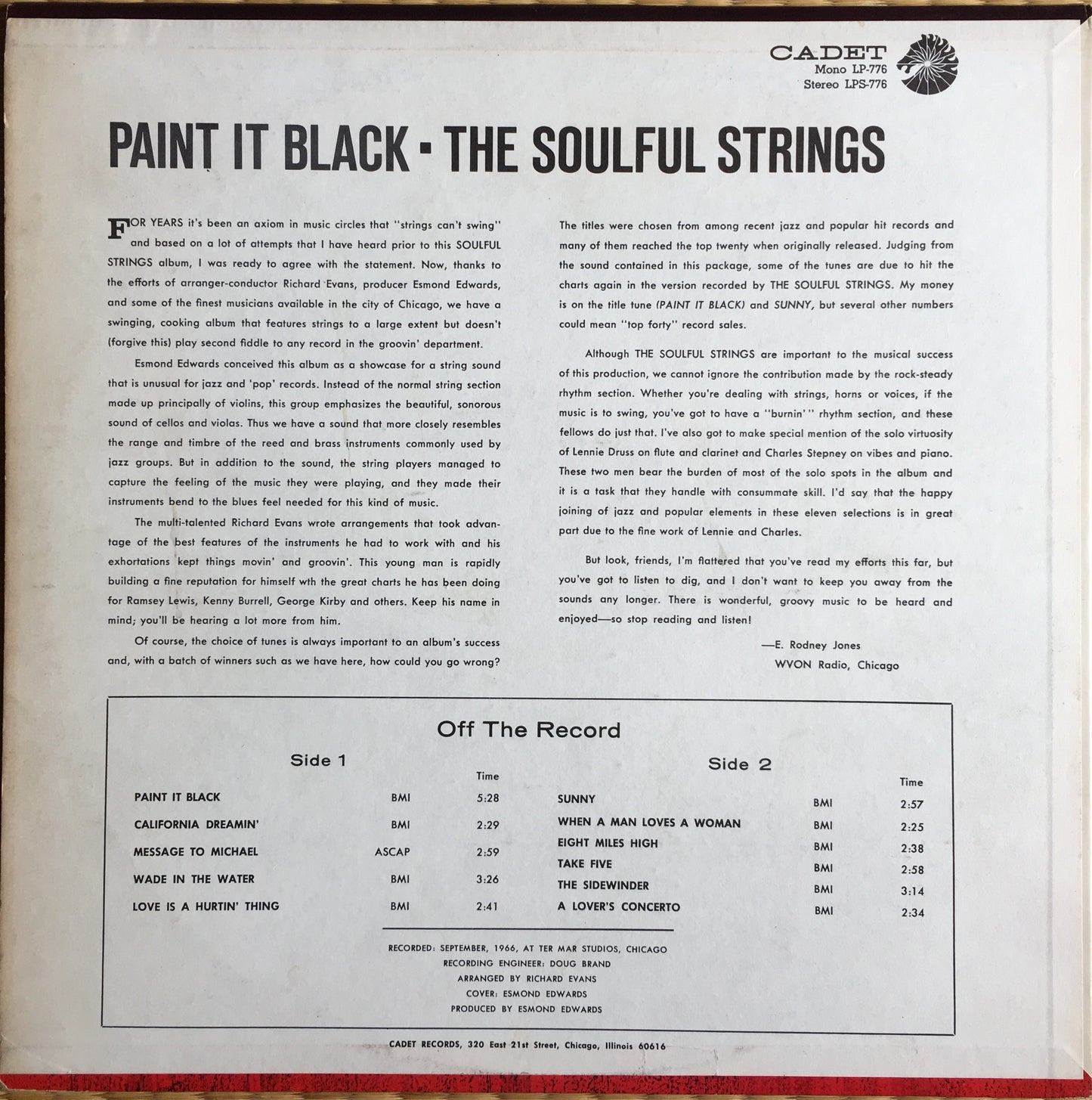 The Soulful Strings ‎– Paint It Black - monads records