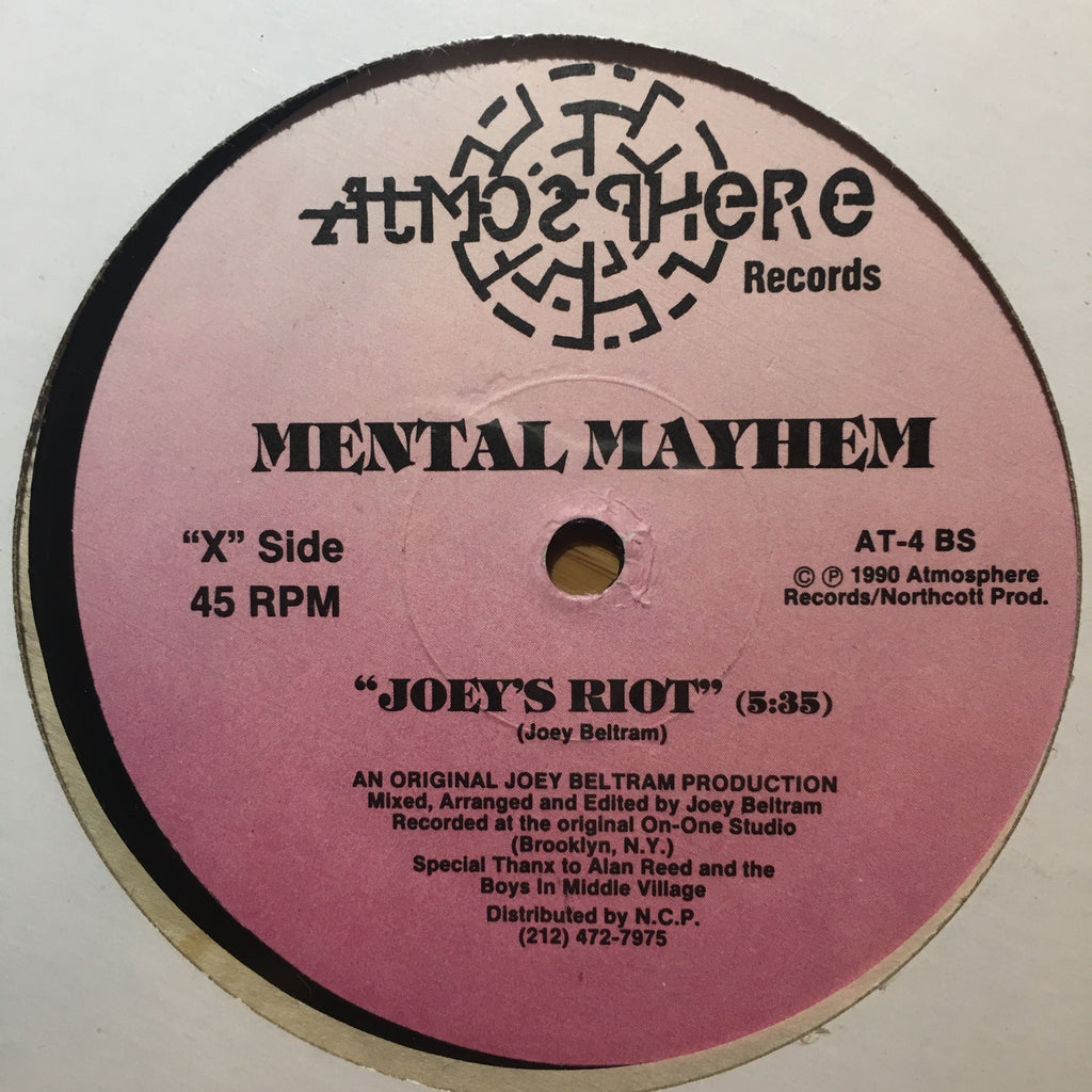 Mental Mayhem ‎– Where Are They Hiding / Joey's Riot - monads records